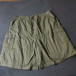 Boulder Creek Trading Cargo Shorts Big Tall Mens Size 3XL Green Chino Khaki Cott
